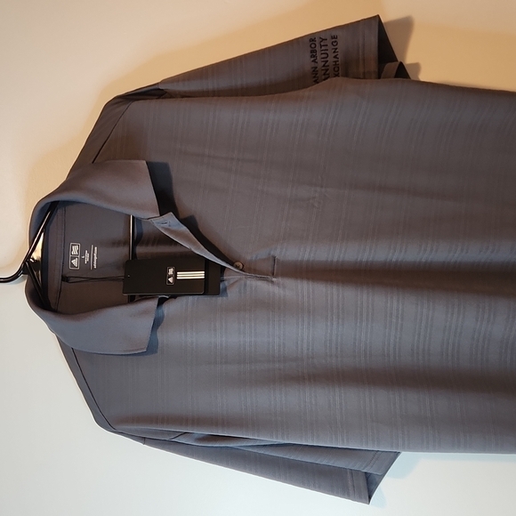 Adidas Golf Polo Shirt 1/4 Button Men's Size Large Gray NEW NWT SPONSORED - Picture 4 of 11